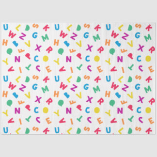 Rainbow Alphabet Scramble Tissue Paper Tissuepapier
