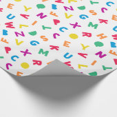 Rainbow Alphabet Scramble Wrapping Paper Cadeaupapier (Hoek)
