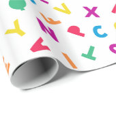 Rainbow Alphabet Scramble Wrapping Paper Cadeaupapier (Rol Hoek)