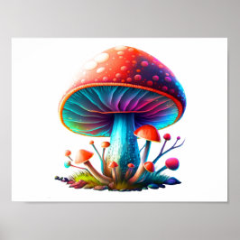 Rainbow Amanita Muscaria-Poster Poster