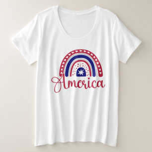 Rainbow America Grote Maat T-shirt