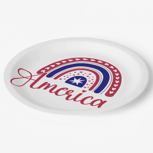 Rainbow America Papieren Bordje (Gekanteld)