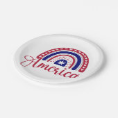 Rainbow America Papieren Bordje (Gekanteld)