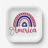 Rainbow America Papieren Bordje (Voorkant)