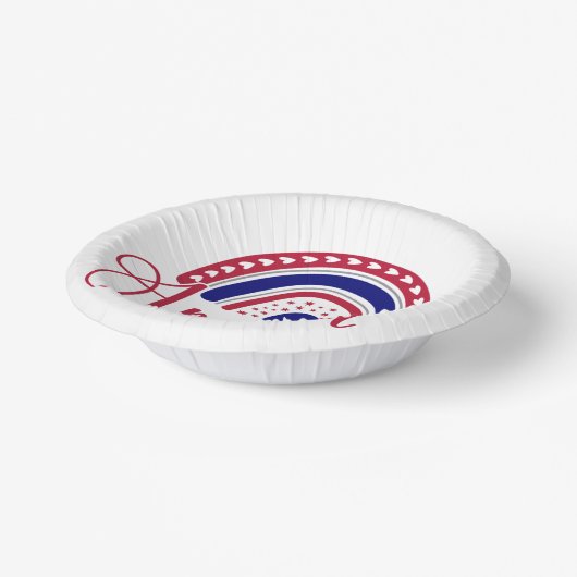 Rainbow America Papieren Kommen (Gebogen)