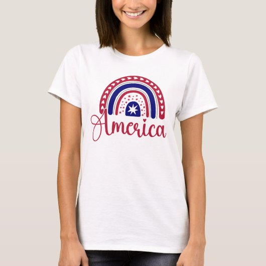 Rainbow America T-shirt (Voorkant)