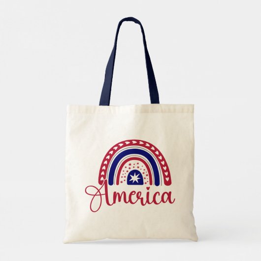 Rainbow America Tote Bag (Achterkant)