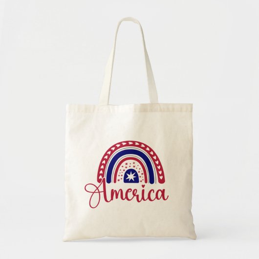Rainbow America Tote Bag (Voorkant)