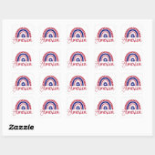 Rainbow America Vierkante Sticker (Vel)
