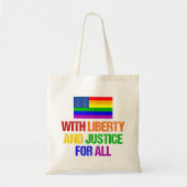 Rainbow American Flag LGBT Rights Gay Pride Tote Bag (Voorkant)