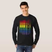 Rainbow American Flag Loves Love Pride T-shirt (Voorkant volledig)