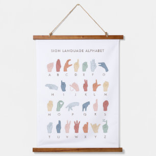 Rainbow American Sign Language ASL Hangend Wandkleed