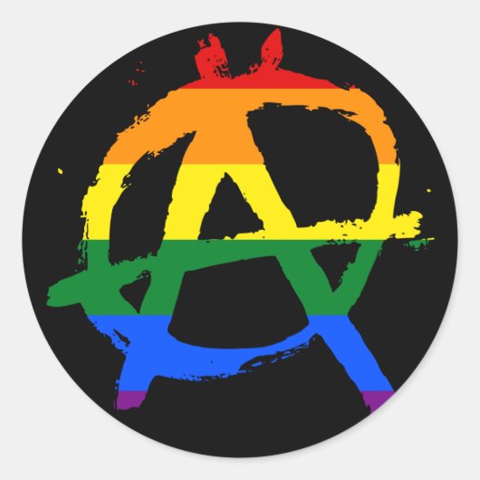 Rainbow Anarchy Sticker (Voorkant)