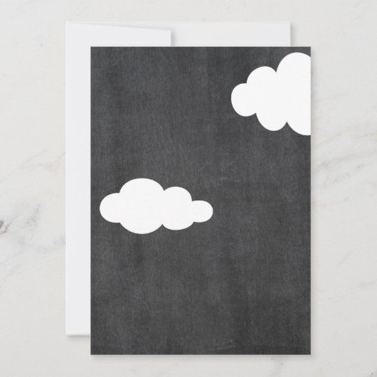 Rainbow and Clouds Baby shower Invitation Kaart (Achterkant)