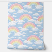 Rainbow and Clouds Nursery Behang (Afrollen)