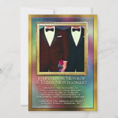 Rainbow and Gay Wedding Kaart (Voorkant)