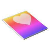 Rainbow and heart notes notitieblok (Schuin)