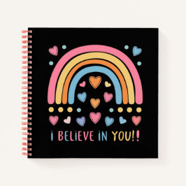 Rainbow and Hearts Design - Motivatie Notitieboek
