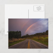Rainbow And Road Briefkaart (Voorkant / Achterkant)