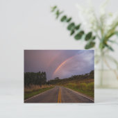 Rainbow And Road Briefkaart (Staand voorkant)