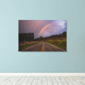 Rainbow And Road Canvas Afdruk (Insitu (Houten vloer))