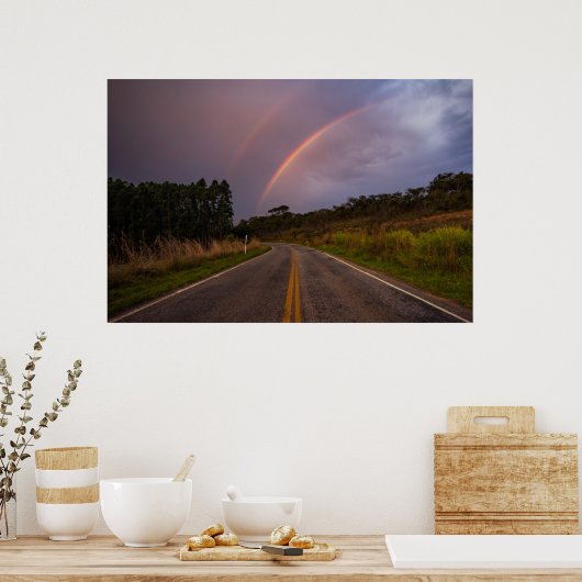 Rainbow And Road Poster (Keuken)