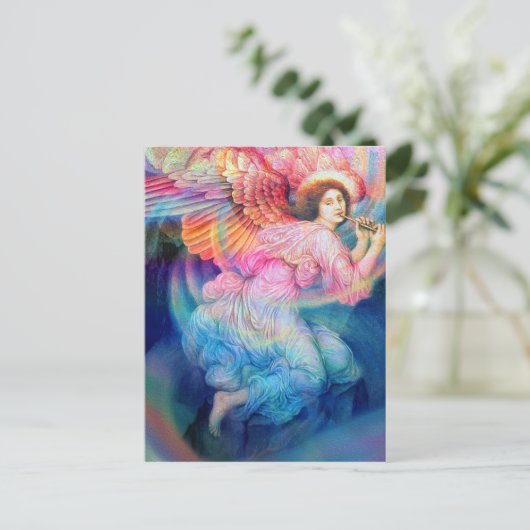 Rainbow Angel Briefkaart (Staand voorkant)
