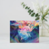 Rainbow Angel Briefkaart (Staand voorkant)