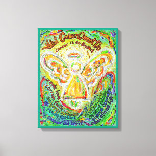 Rainbow Angel Cancer kan geen Canvas Art afdrukken