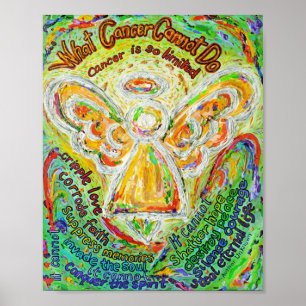 Rainbow Angel Cancer Poem Art Poster Afdrukken