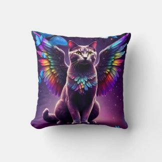 Rainbow Angel Cat Kussen