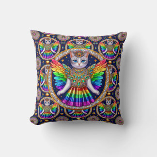 Rainbow Angel Cat Kussen