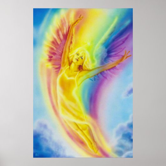 Rainbow Angel door Lisa Iris Poster (Voorkant)