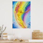 Rainbow Angel door Lisa Iris Poster (Keuken)