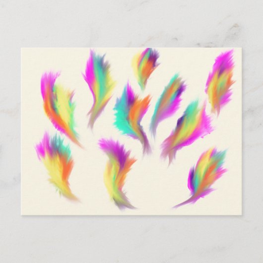 Rainbow Angel Feathers Christelijke profetische ku Briefkaart (Voorkant)