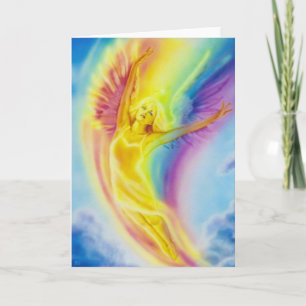 Rainbow Angel Greeting Card Kaart