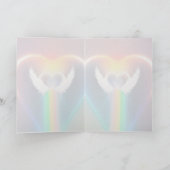Rainbow Angel Heart Greeting/Note Kaart (Binnen)