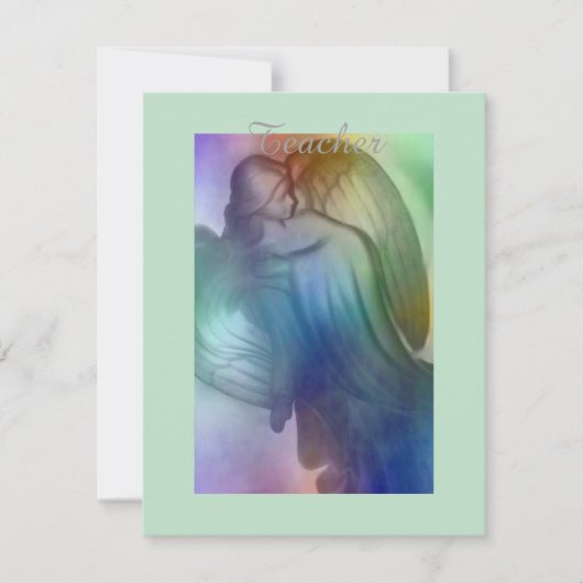 Rainbow Angel-leraar Bedankkaart (Voorkant)