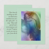 Rainbow Angel-leraar Bedankkaart (Voorkant / Achterkant)