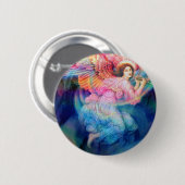 Rainbow Angel Ronde Button 5,7 Cm (Voorkant /achterkant)