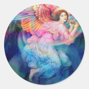 Rainbow Angel Ronde Sticker