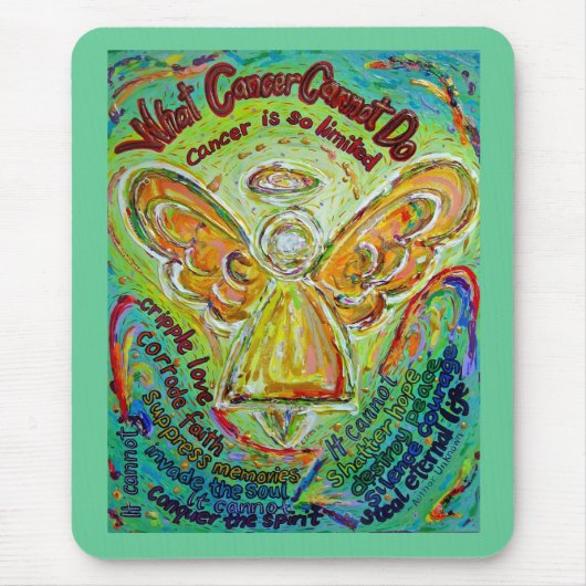 Rainbow Angel wat kanker niet kan doen Muismat (Voorkant)