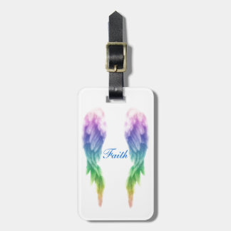 Rainbow Angel Wings Bagagelabel