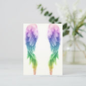 Rainbow Angel Wings Briefkaart (Staand voorkant)