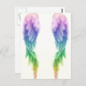 Rainbow Angel Wings Briefkaart (Voorkant / Achterkant)