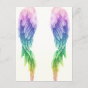Rainbow Angel Wings Briefkaart