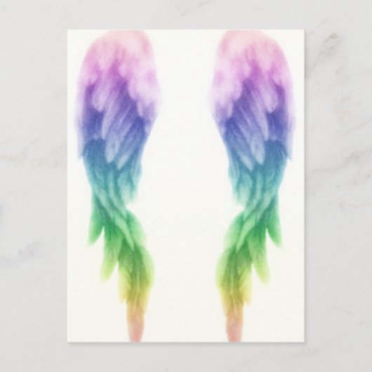 Rainbow Angel Wings Briefkaart (Voorkant)