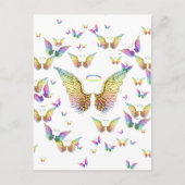 Rainbow Angel Wings en Halos Briefkaart (Voorkant)