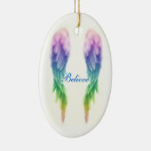 Rainbow Angel Wings Keramisch Ornament (Rechts)