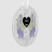 Rainbow angel wings ornament (voorkant)